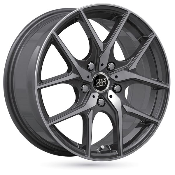 Jante aluminium Infiny 16 pouces Gris Brillant Face Polie