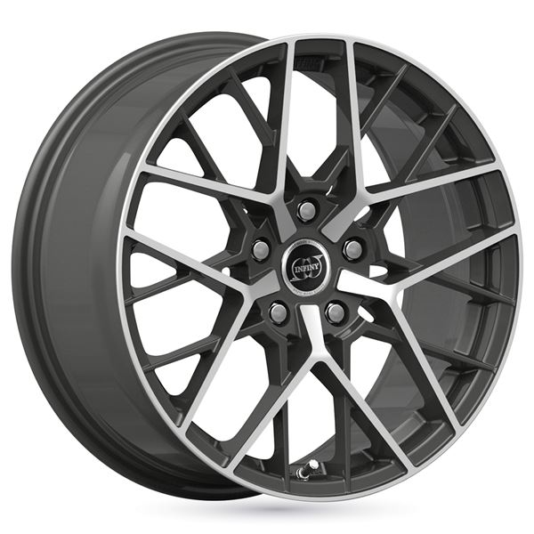 Jante aluminium Infiny 18 pouces Gris Satin Face Polie