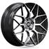Jante aluminium Racer 17 pouces Noir Satin Face Polie