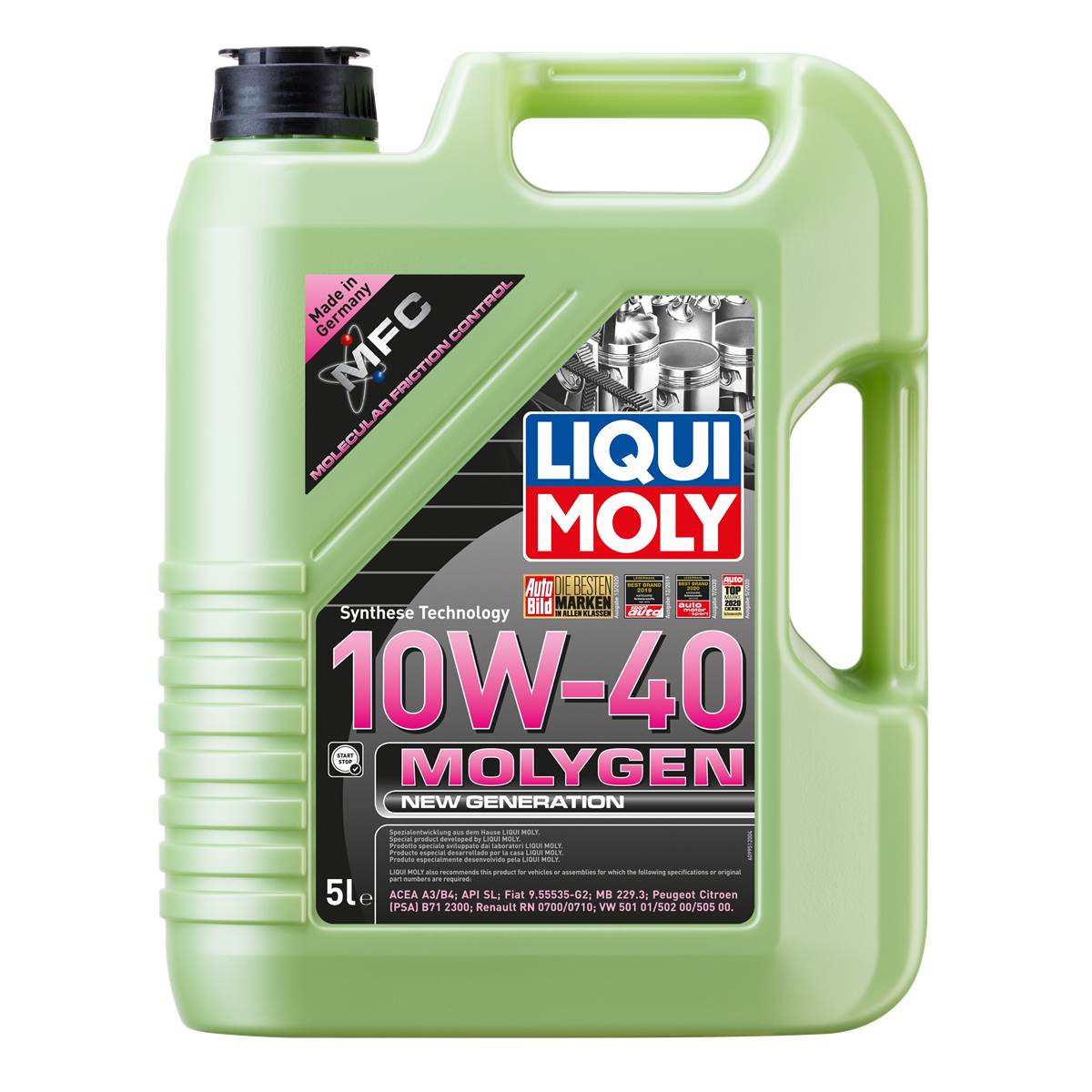 Huile Moteur Liqui Moly Essence/diesel Molygen 10w40 5l