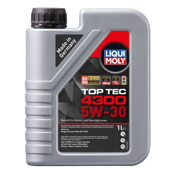 Huile moteur LIQUI MOLY Essence/Diesel Top Tec 4300 5W30 1L