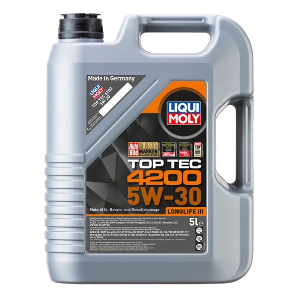 Huile moteur LIQUI MOLY Essence/Diesel Top Tec 4200 5W30 5L