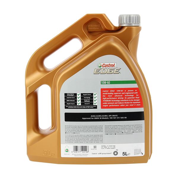 Huile moteur CASTROL Edge Supercar A3/B3-B4 Essence/Diesel 10W60 5L