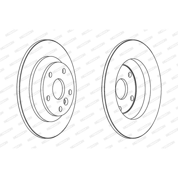 Disque de Frein arrière FERODO DDF1616 X2