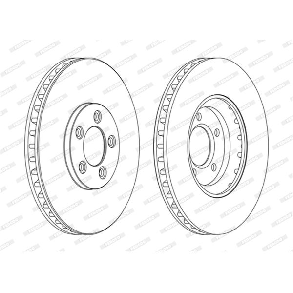Disque de Frein avant FERODO DDF1648C X2