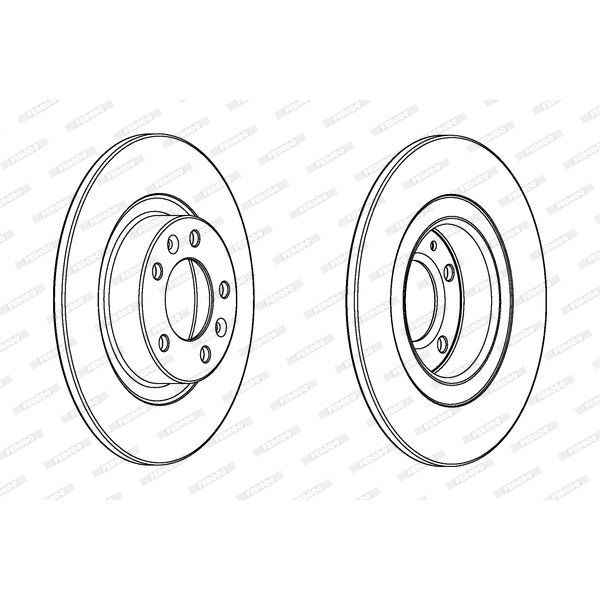 Disque de Frein arrière FERODO DDF2297C X2