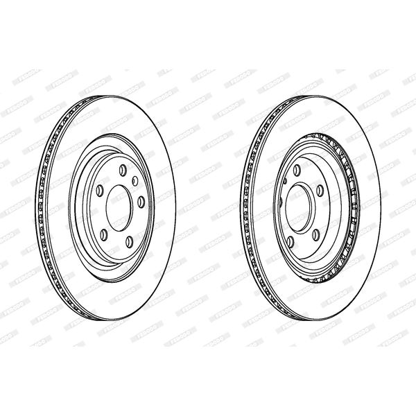 Disque de Frein arrière FERODO DDF2383C X2