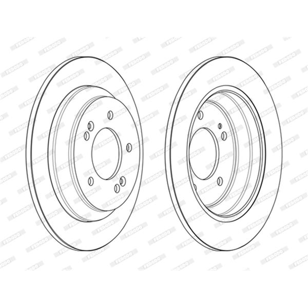 Disque de Frein arrière FERODO DDF2608C X2