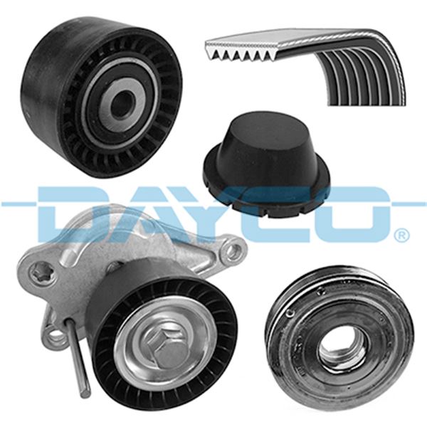 Kit Courroie Accessoires DAYCO KPV108 - Compatible Avec Les Véhicules PSA (Citroën, Peugeot)