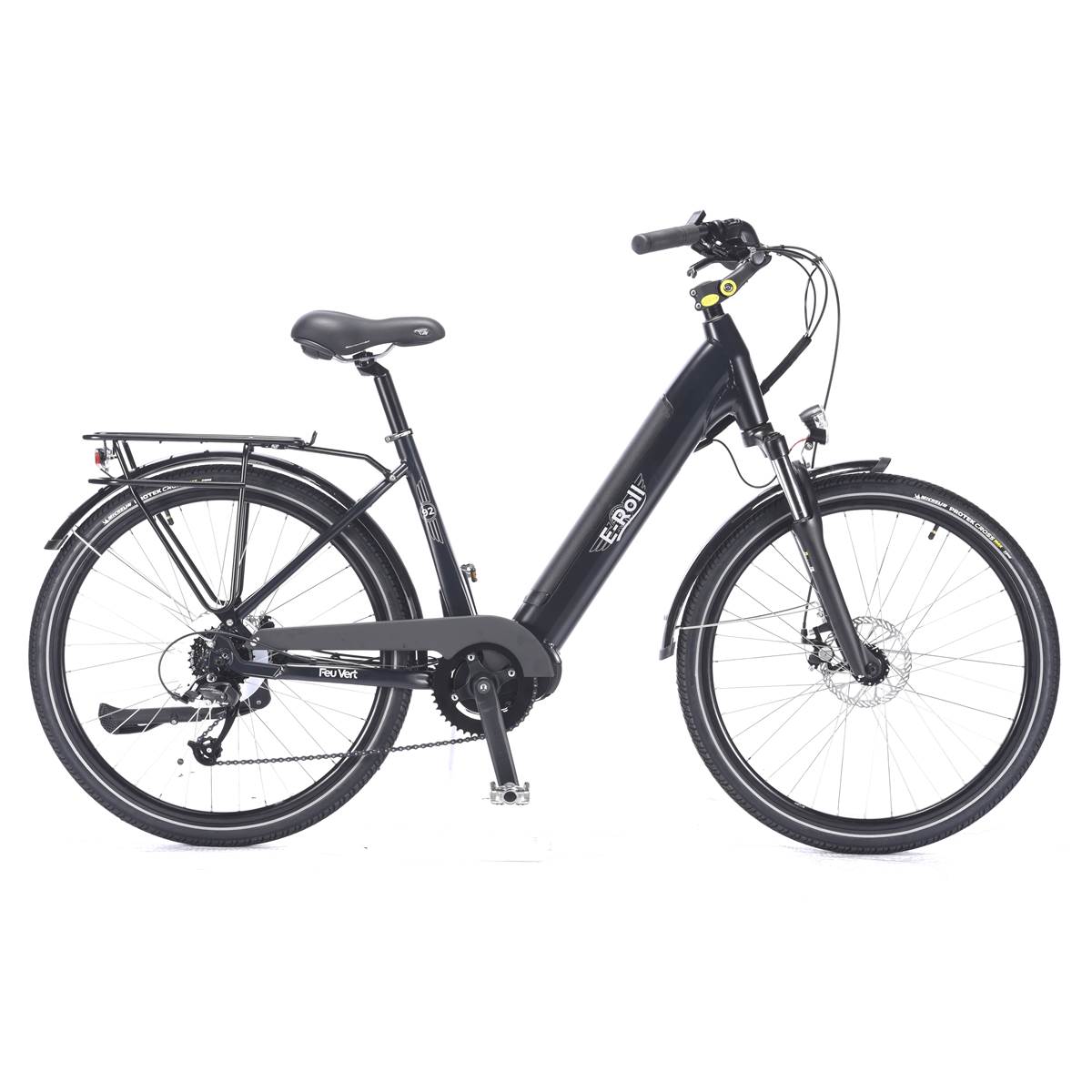 Vélo De Ville Électrique Mixte Feu Vert E-roll 92 Taille 45