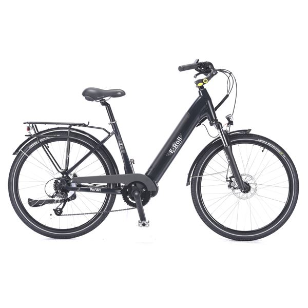 Vélo de ville électrique mixte Feu Vert E-Roll 92 taille 45