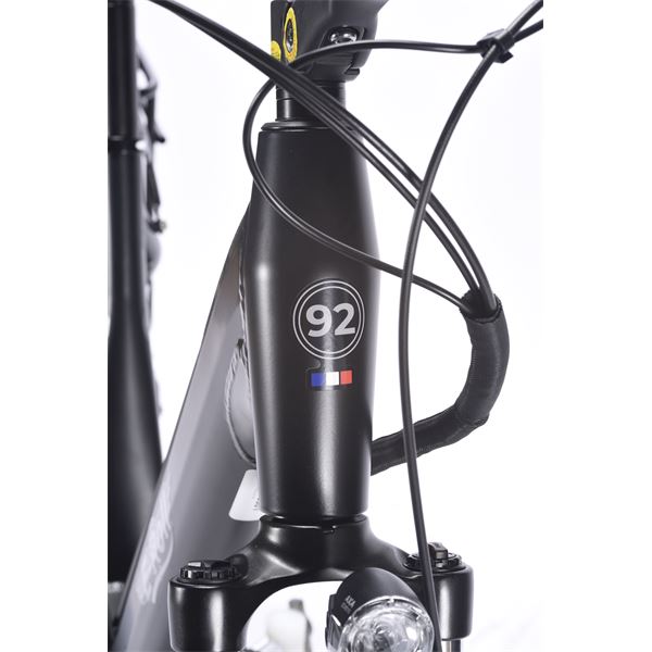 Vélo de ville électrique mixte Feu Vert E-Roll 92 taille 45