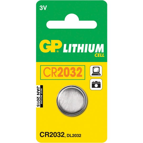 Pile bouton lithium GP CR 2032 3V