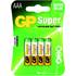 4 Piles alcalines GP LR03 1,5V
