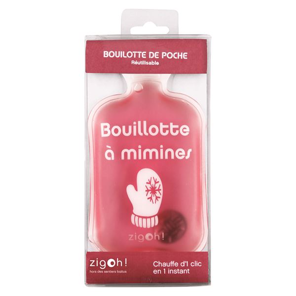 Mini Bouillotte Chaufferette Chauffe-Main de Poche Réutilisable 11cm env.  Rouge