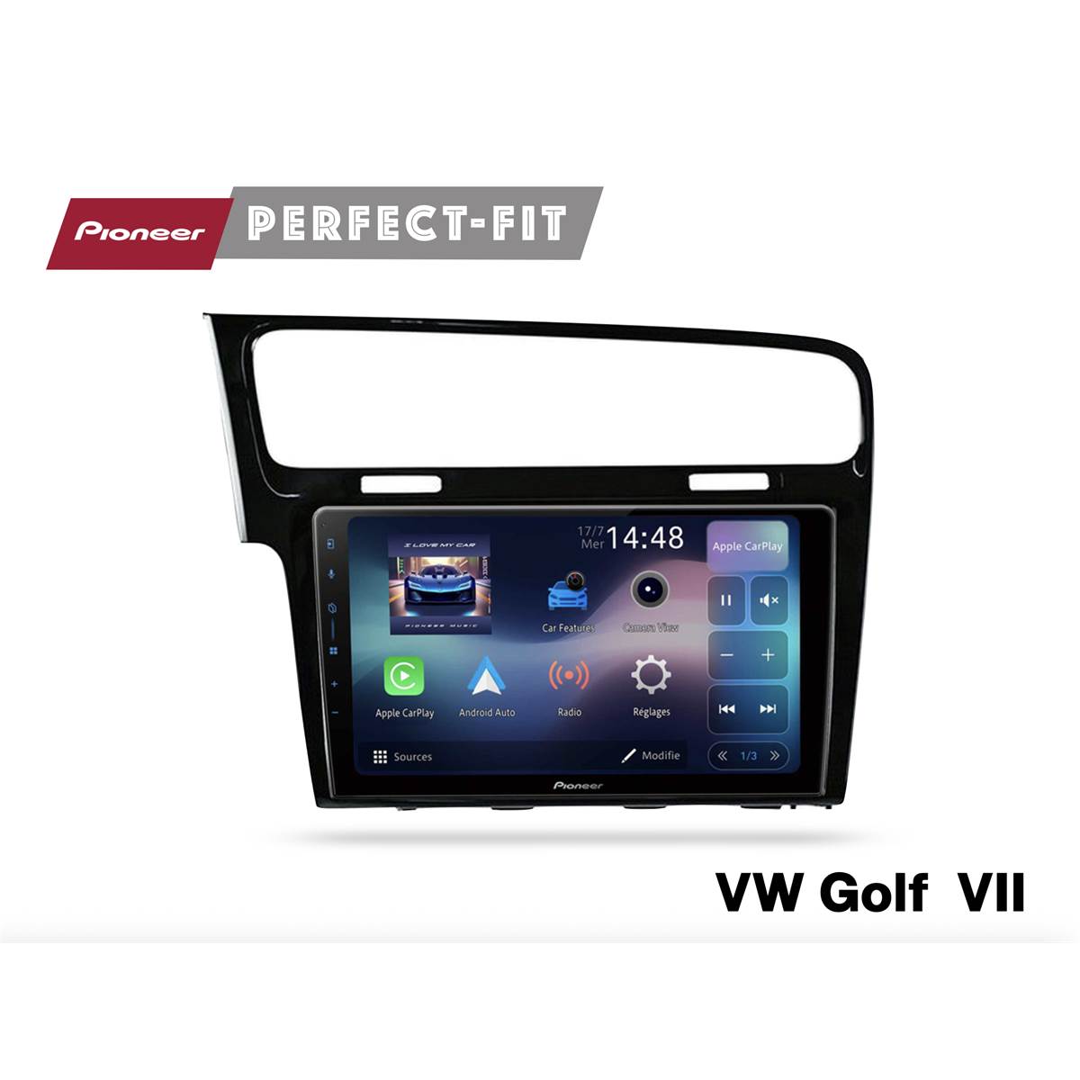 Kit Interface Et Faisceaux Pour Volkswagen Golf 7 2013-2018 Noir Laque