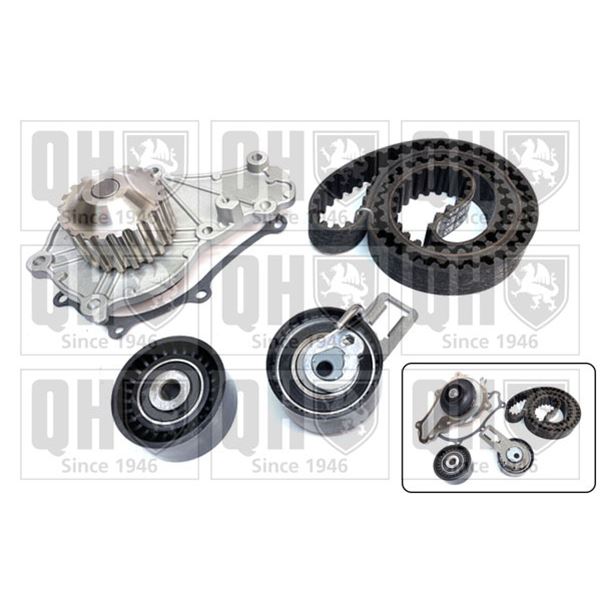 1 Kit de distribution + 1 pompe à eau Quinton Hazell QBPK9350