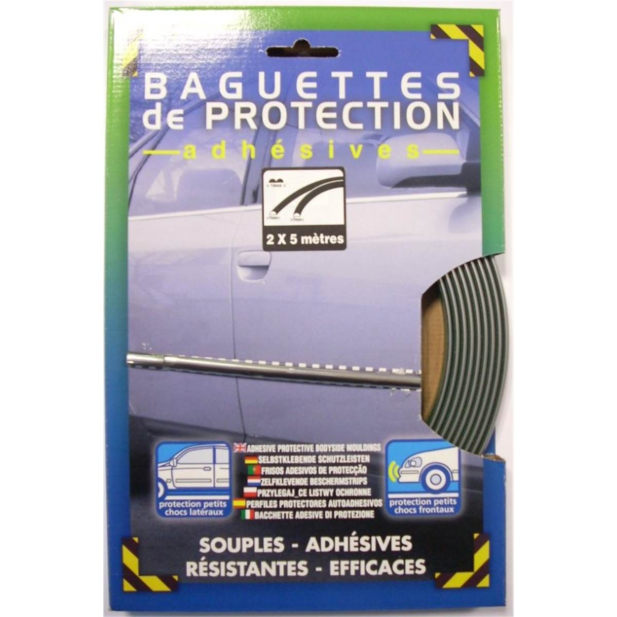 2 Baguettes De Protection Adhésives Caméléon Chrome 5mm X 5ml