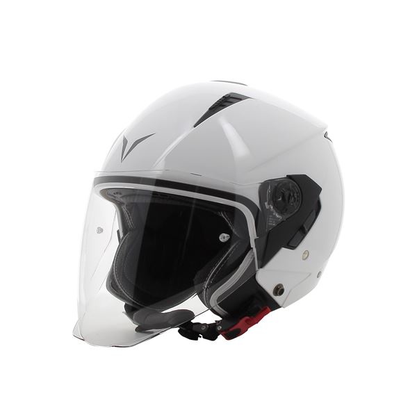 Casque moto jet Rever blanc brillant NOVIC taille S