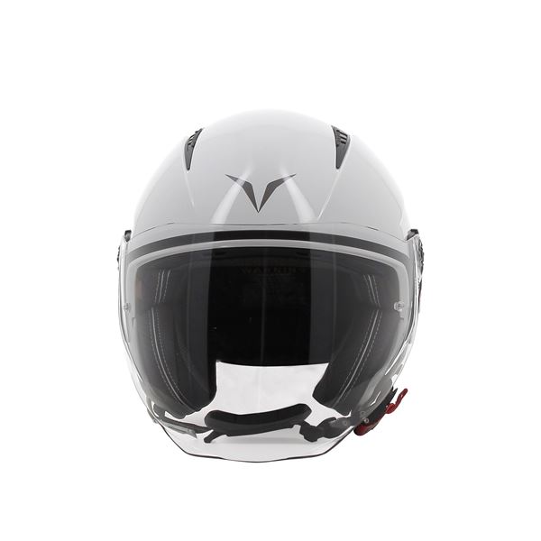 Casque moto jet Rever blanc brillant NOVIC taille S