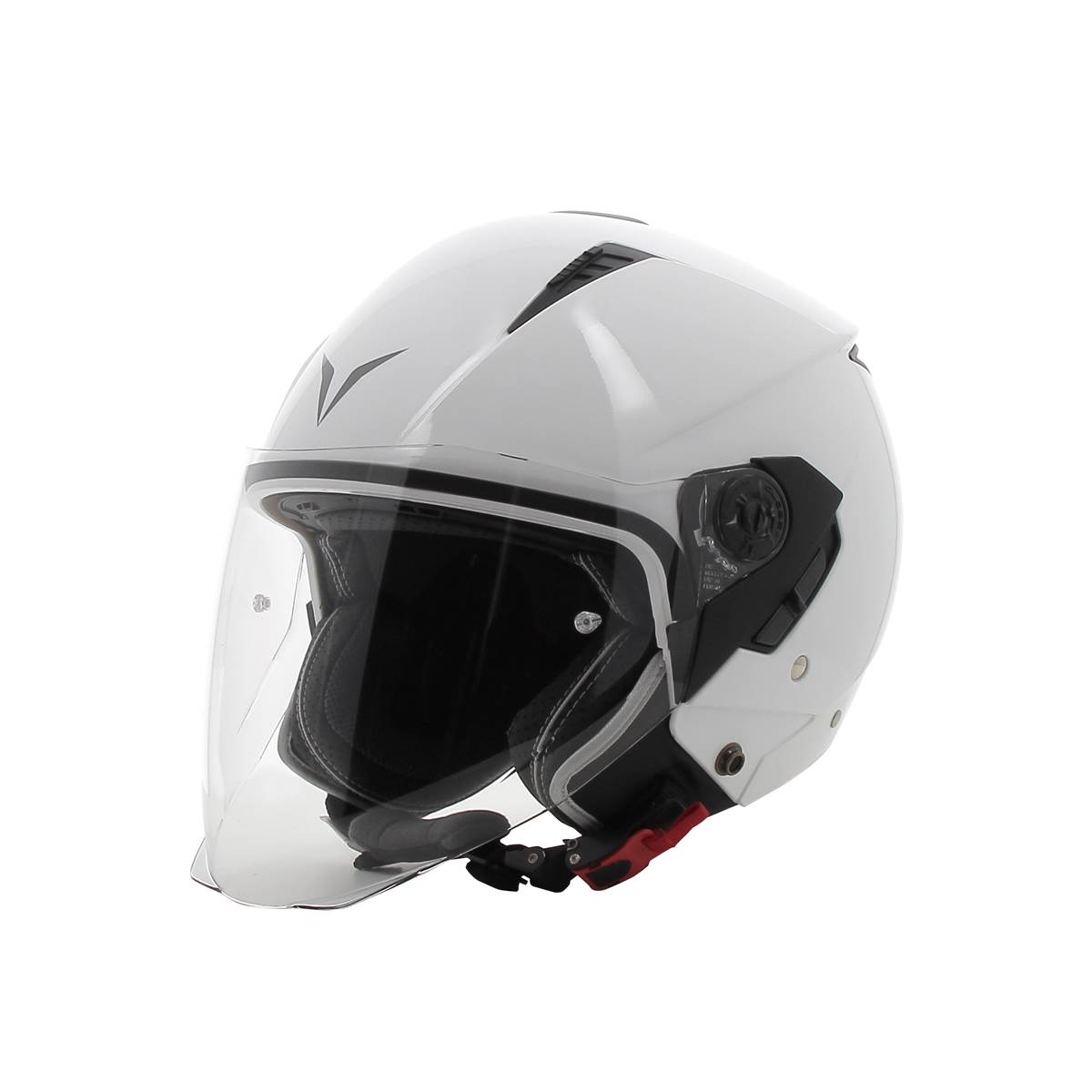 Casque Moto Jet Rever Blanc Brillant Novic Taille Xl