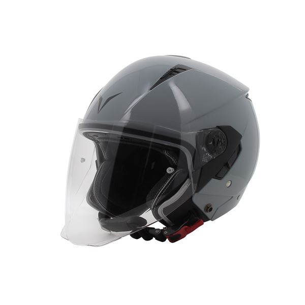 Casque moto jet Rever gris brillant NOVIC taille L