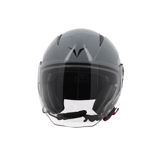 Casque moto jet Rever gris brillant NOVIC taille L
