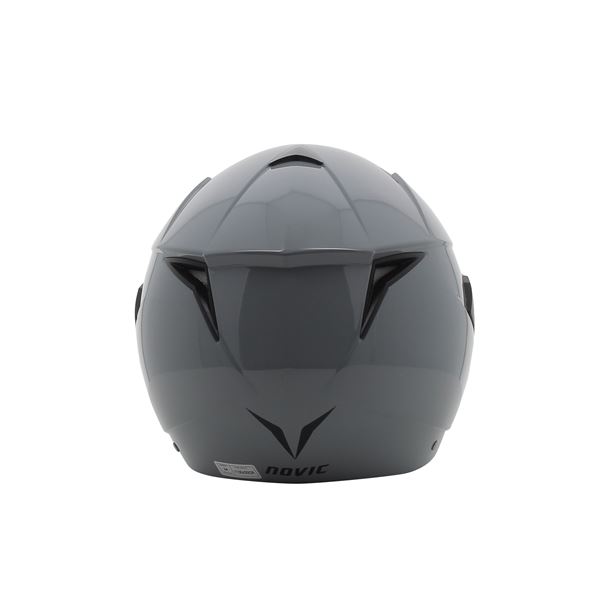 Casque moto jet Rever gris brillant NOVIC taille L