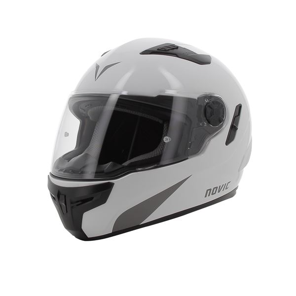 Casque moto intégral Rever blanc brillant NOVIC taille XS