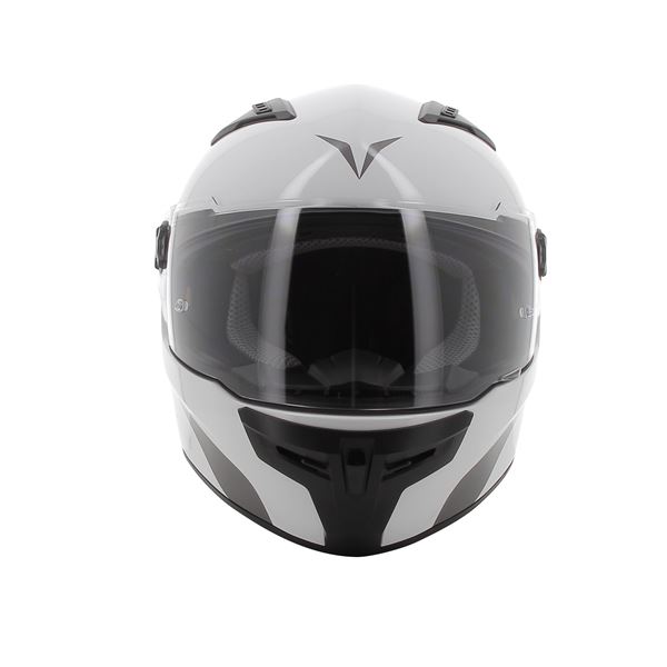 Casque moto intégral Rever blanc brillant NOVIC taille XS