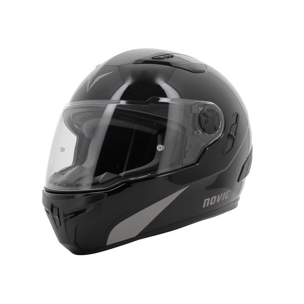 Casque moto intégral Rever noir brillant NOVIC taille 2XL