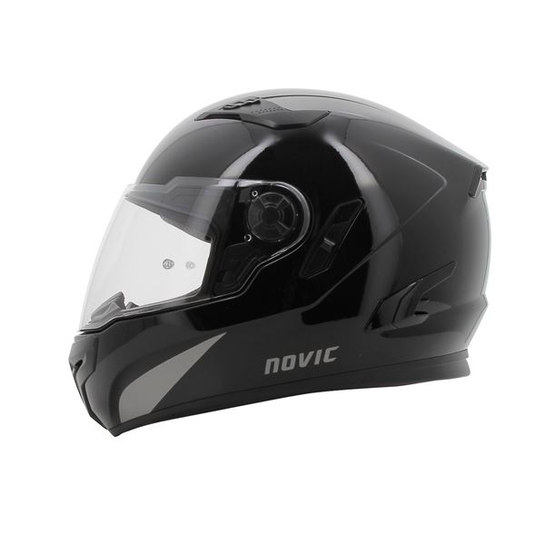 Casque moto intégral Rever noir brillant NOVIC taille 2XL