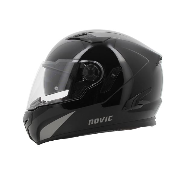 Casque moto intégral Rever noir brillant NOVIC taille 2XL