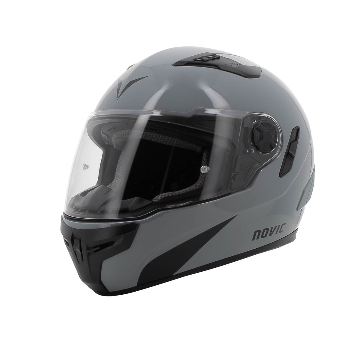 Casque Moto Intégral Rever Gris Brillant Novic Taille 2xl