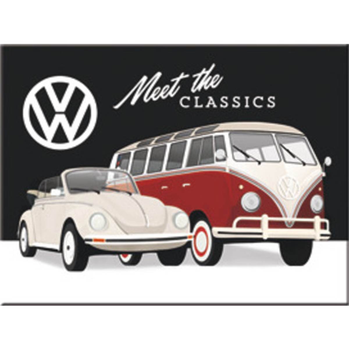 Magnet 8x6 Cm Vw Meet The Classics