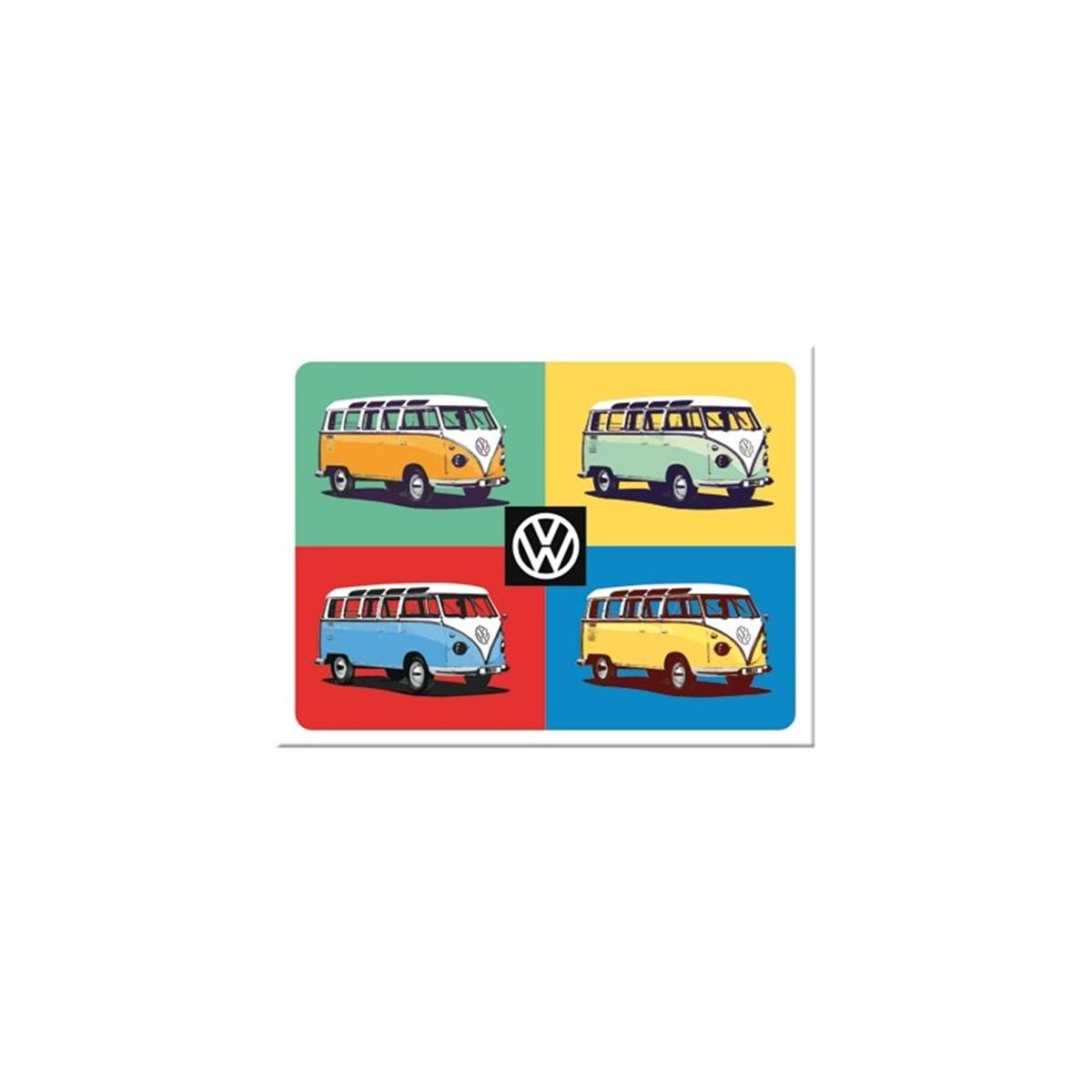 Magnet 8x6 Cm Vw Bulli Pop Art