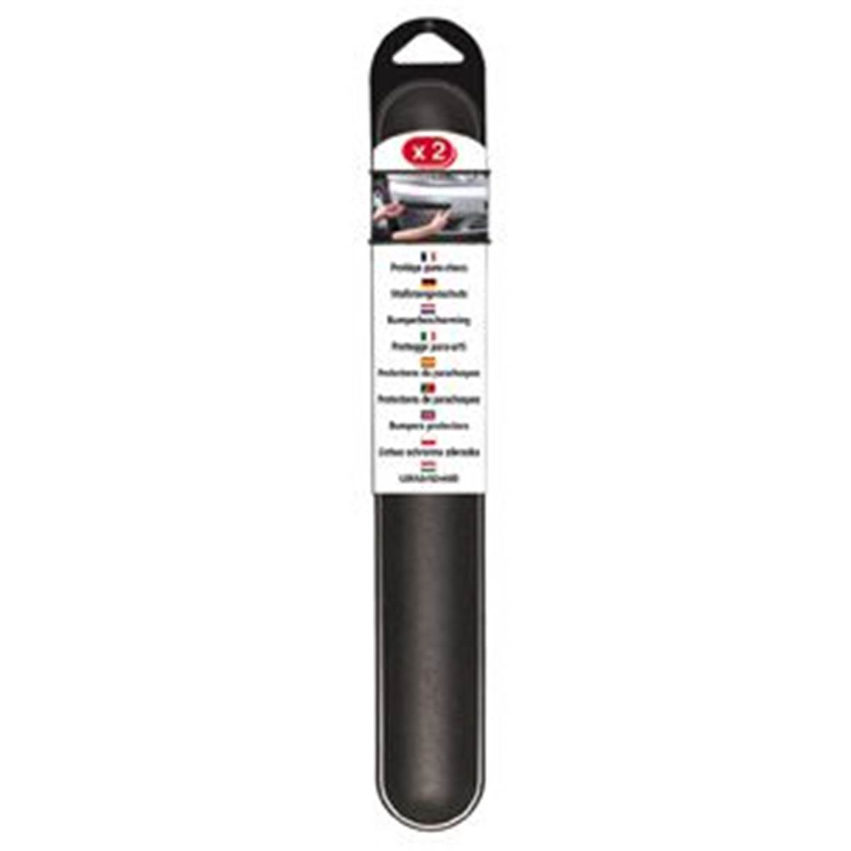 2 Protections de pare-chocs noires 37 cm