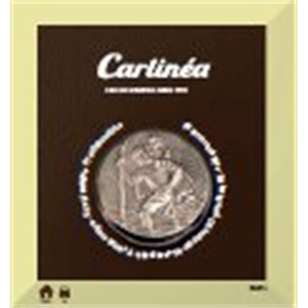 Médaille St Christophe ciselée pour voiture Carlinea - Feu Vert