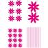 Autocollant voiture en kit fleurs roses