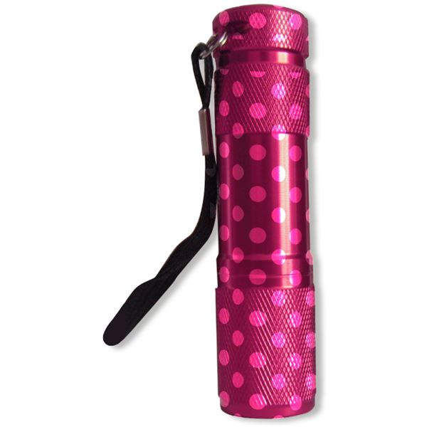 Lampe de poche led 9 Rose à pois Zigoniric
