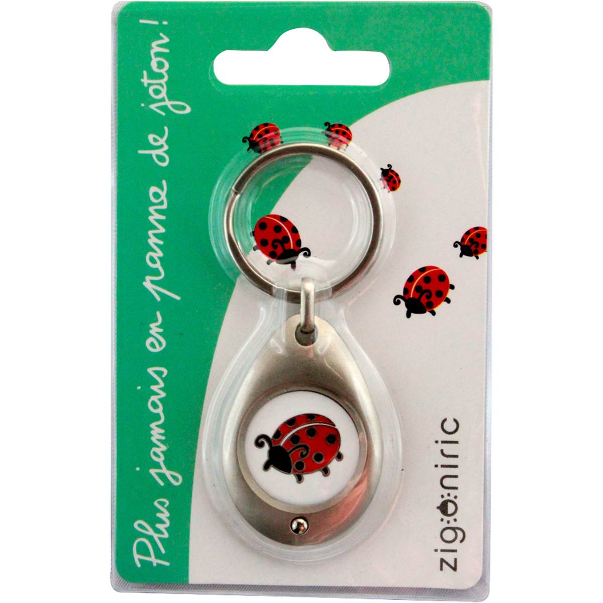 Porte-clés Jeton Déco Coccinelle Porte-bonheur