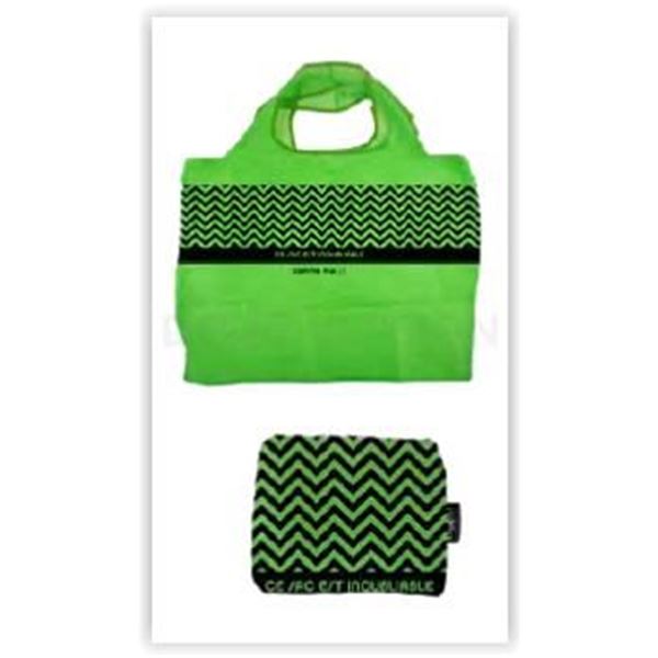 Sac de course pliable nylon vert