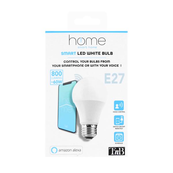 Ampoule LED blanche connectée 800 lm - TNB