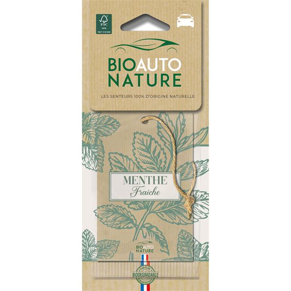 Désodorisant plaquette Menthe Bio auto nature