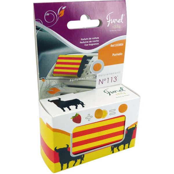 Désodorisant Funel n°113 drapeau catalan parfum fraise/pamplemousse