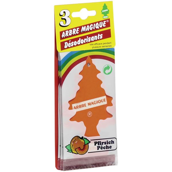 Désodorisant Arbre magique pêche lot x3
