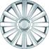 4 enjoliveurs Luxe Spyder Pro Sylver Chrome 13 pouces