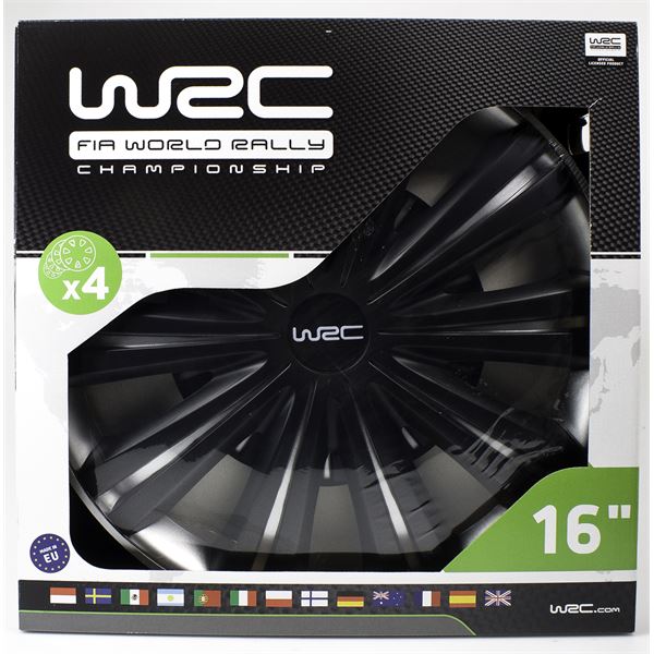 4 Enjoliveurs WRC 16" bicolore