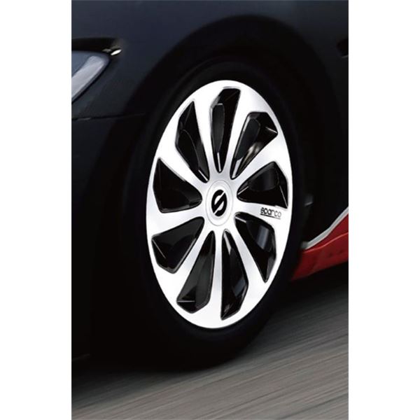 4 Enjoliveurs Sicilia noir 16' Sparco