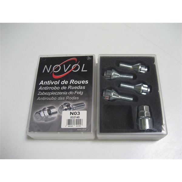 Ecrous antivol de roue Novol N03